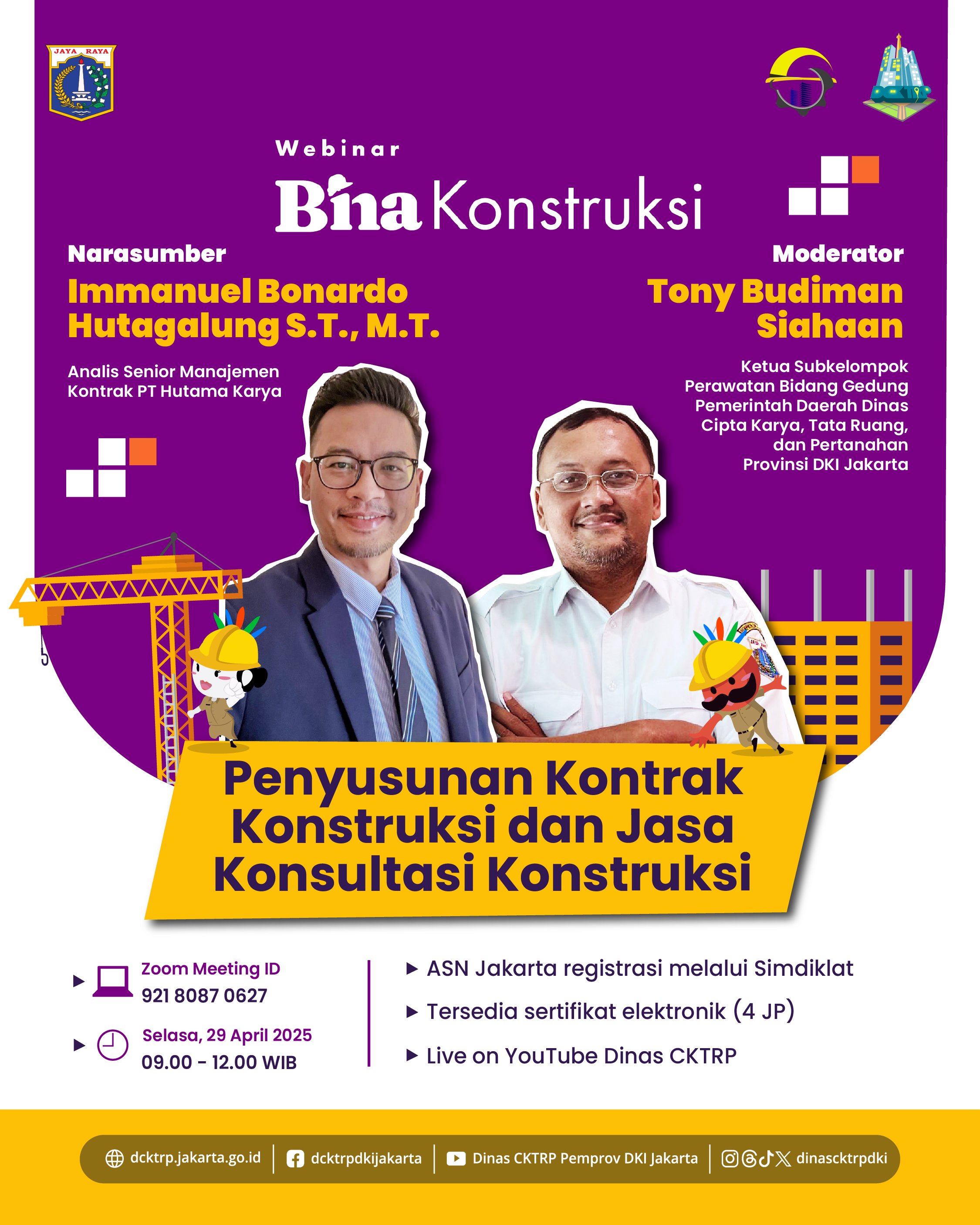 Webinar Bina Konstruksi - Penyusunan Kontrak Konstruksi dan Jasa Konsultasi Konstruksi